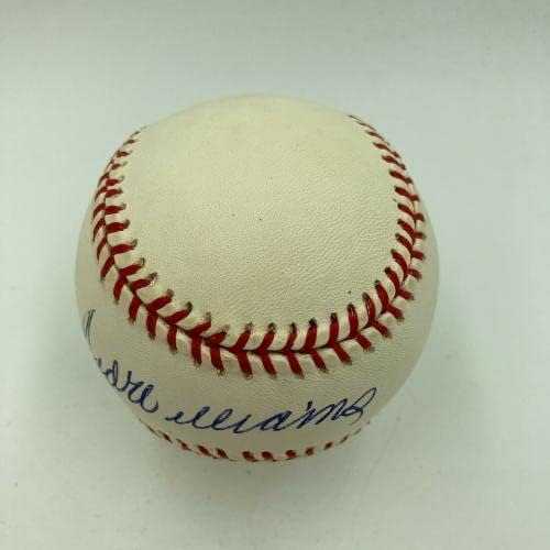 Страхотен сингъл на Тед Уилямс С Автограф на Американската лига бейзбол JSA, Цена MINT 9 - и Бейзболни топки с Автографи