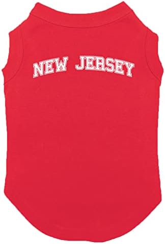 Ню Джърси - Спортна тениска за училище кучета щата Сити (Лиловая, X-Small)