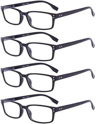 Eyekepper 5 Опаковки Сини Светофильтрных Точки Класически Правоъгълни Компютърни Очила За четене С Кехлибарена Тонировкой
