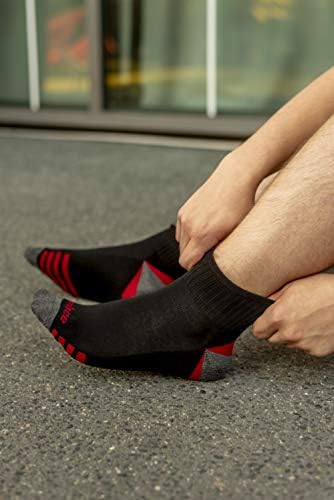 Мъжки спортни чорапи надигна от размера на Prince четвърт (опаковка от 6 двойки)