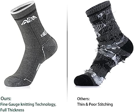 innotree 3 Опаковки Мъжки Маршируват Чорапи От мериносова Вълна, Туристически Чорапи С микро-Подплата За Екипажа, Абсорбиращи