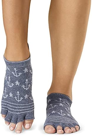 Дамски нескользящие чорапи toesox с ниска засаждане на половината от чорап за занимания с балет, Йога, Пилатес, мряна