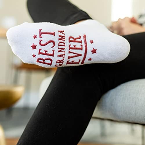 Забавни Чорапи за баби и дядовци Lavley - Подарък За баби и Бъдещите баби (най-Добрата баба на света)