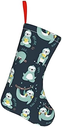 Коледни Чорапи yezilo Мързел Sloth - Коледни Чорапи, 10 Инча, Мантел Окачени Чорапи за Семейна Коледна Украса, на Празничния