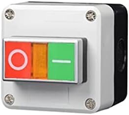 Блок за управление на AMSH с превключвател светещи бутони 24 В/220 В, с бутон за аварийно спиране, промишлен прекъсвач с самосбросом, Водоустойчива кутия (Цвят: 2 червени
