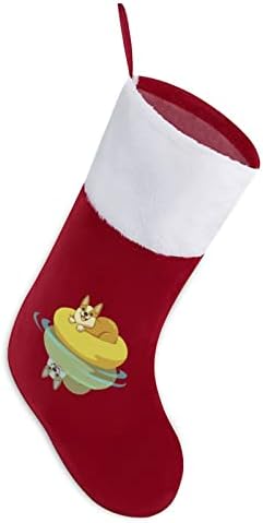 Летни Коледни Чорапи, Corgi, Бели Супер Меки Плюшени Модни Коледни Чорапи С Коледа Интериор