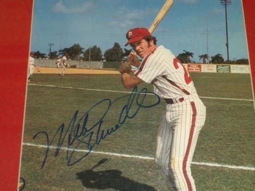 c 1973 Майк Шмид Филаделфия Филис Подписа Цветна снимка 8x10 с голограммой - Снимки на MLB с автограф