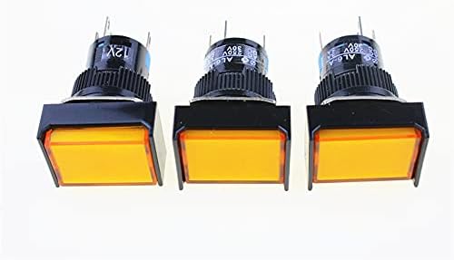 AXTI 2 бр Оранжево Правоъгълен Капачка AC 110V SPDT 5A 5-Пинов Бутон Превключвател