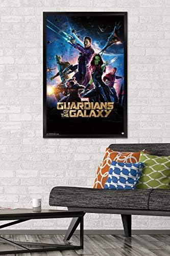 Тенденции на Международната Кино Вселената на Marvel - Пазителите на Галактиката - Плакат на стената на един лист, 22,375 x 34, Версия в черна рамка