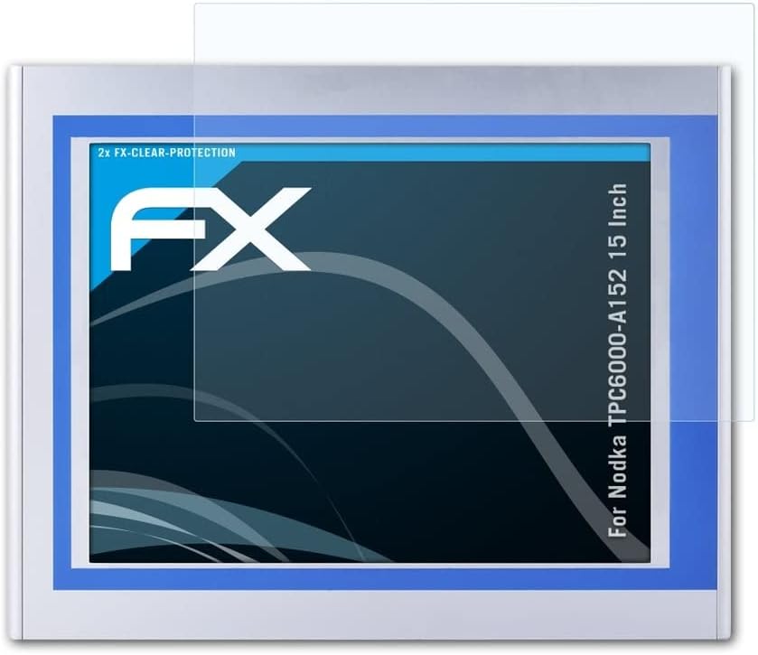 Защитно фолио atFoliX за екрана, която е съвместима с 15-инчов защитен филм Nodka TPC6000-A152, ултра-Прозрачно защитно