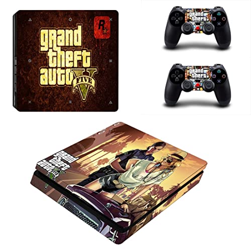 За PS5 ДИСК С играта Grand GTA Theft And Auto Стикер на корицата на PS4 или PS5 За конзолата PlayStation 4 или 5 и контролери Vinyl Стикер DUC-5834
