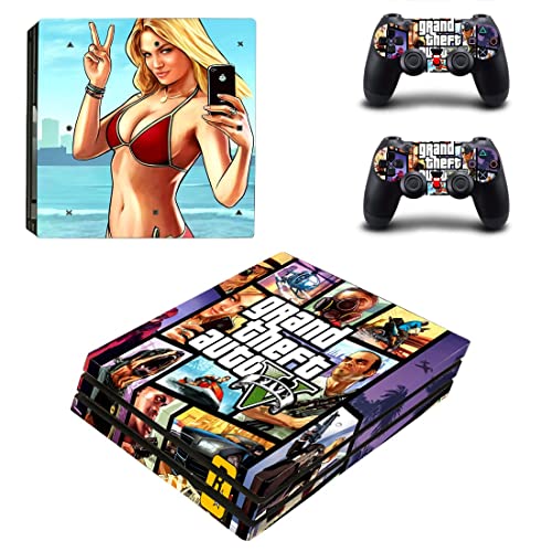 За PS5 ДИСК С играта Grand GTA Theft And Auto Стикер на корицата на PS4 или PS5 За конзолата PlayStation 4 или 5 и контролери Vinyl Стикер DUC-5588