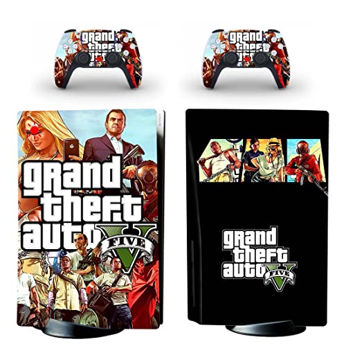 За PS4 SLIM - Играта Grand GTA Theft And Auto Стикер на корицата на PS4 или PS5 За конзолата PlayStation 4 или 5 и контролери Vinyl Стикер DUC-5975