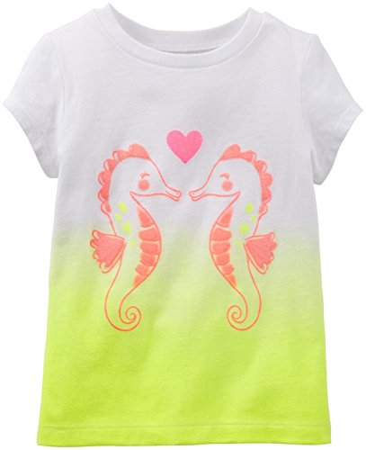 Тениска Carter's Baby с морски коньком за момичета - Бял - 12 месеца