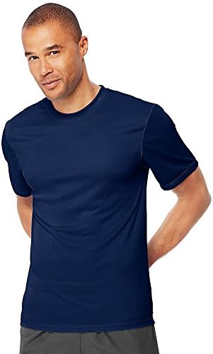 Мъжка тениска Hanes Cool DRI Без етикети Тъмно-син цвят