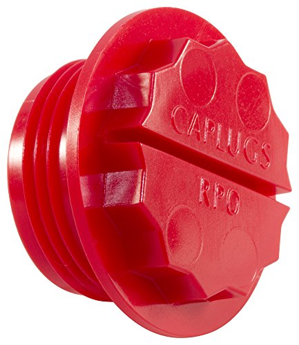 Тапи 99394744 Пластмасов Резьбовая накрайник за пристанища с права резба SAE. RPO-120, PE-HD, за да се свържете дърворезба с Размери 1-5 / 8-12, Червено (опаковка от 28 парчета)