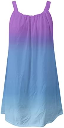 Кратко мини-рокля с Цветен Модел за Жени, Лятна Плажна Рокля, Сарафан, с Кръгло Деколте, Секси дрехи-Тениска, Свободно