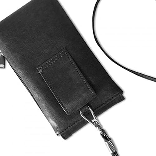 Здравословен Висок Дух в Японски Телефонен дамска чанта, Окачена в Чантата си за Мобилен Телефон, Черен Джоба