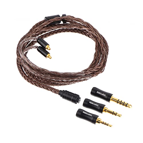 Бескислородный кабел Linsoul Tripowin Amber 32AWG OFC кабел Hi-Fi IEM със Сменен жак 2,5 mm/3.5 mm/4,4 мм, разменени