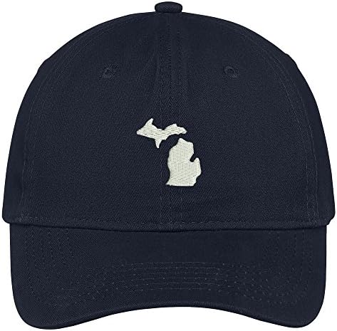 Моден Магазин за дрехи Карта на щата Мичиган С Бродерия нисък профил бейзболна шапка от Мек памук С Пискюл