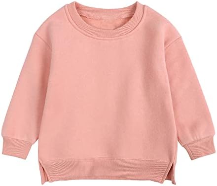 Пуловер За Малки момчета и Момичета, Руното Hoody, Детска Однотонная Връхни Дрехи Големи размери За деца, Блузи За Момичета,