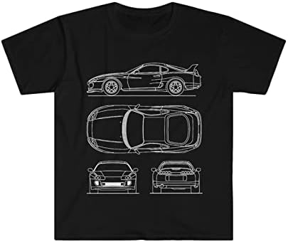 Мъжки t-shirt Supra Sportscar Racing Cars Blueprint Grand Tourer, Тениска за мъже