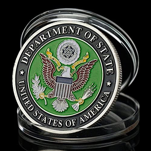 Сребърна Монета С Изображение на Череп Военна Монета Департамент на САЩ Бреговата охрана на ВМС на САЩ за Спомен Коллекционный Подарък Златна Възпоменателна Моне?