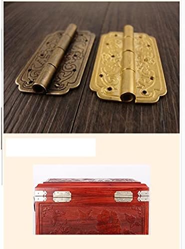 ZSEDP 2 бр. Златни Панти Железни Декоративни Реколта Дървени Бижута за Подарък Кутия за Вино Калъф Мебелни Аксесоари (Цвят: B)
