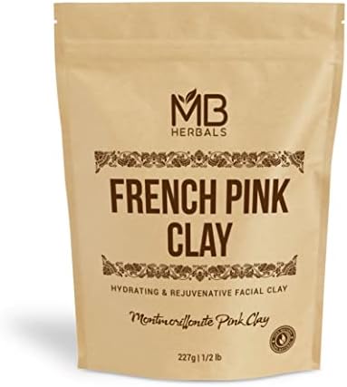 MB Herbals Френска-розова глина 8 мл / 0,5 кг | Монтморриллонитовая Розова глина (French Rose Clay) | Мек, Хидратиращ глина за чувствителна, зряла и склонна към акне кожа - Опаковкат?