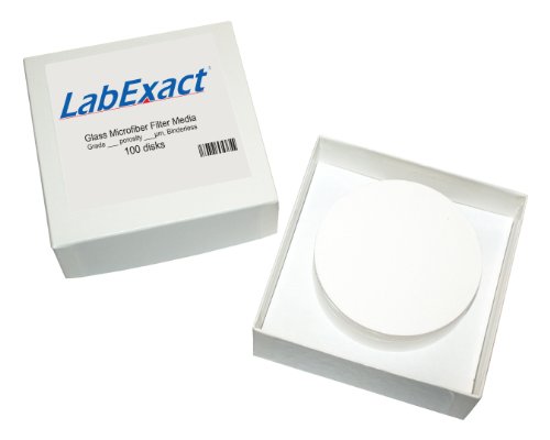 Филтър от микрофибър LabExact 1200038 Grade C Glass, боросиликатное стъкло, без свързващо вещество, 1,2 микрона, 11,0 см (опаковка по 100 броя)