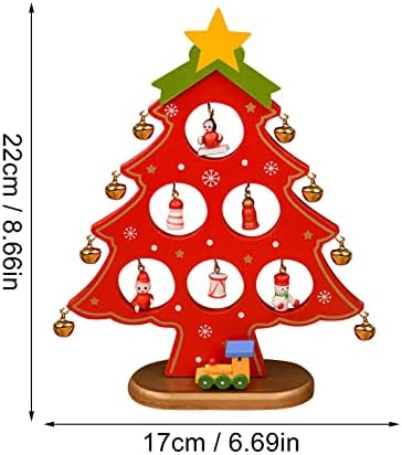 Декоративни Акценти за Домашен интериор Изкуствена Коледна Елха си САМ Мини Коледно Дърво за Украса на Работния Плот,