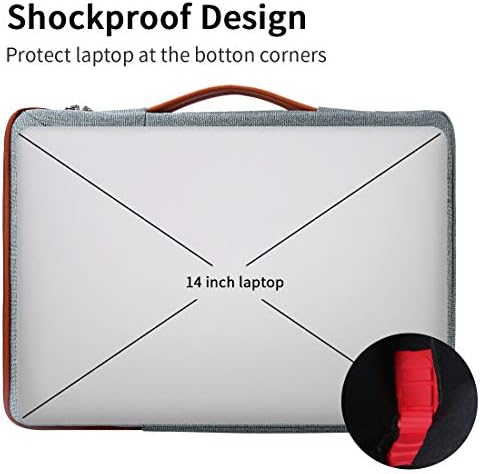 На 13-14-Инчов Калъф за лаптоп, Водоустойчив 360-Инчов Защитна чанта за лаптоп, джоб за работния Бизнес компютър за 13-инчов