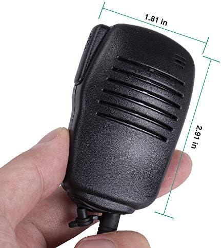 Микрофон-говорител за радиостанции COMMIXC, 2-пинов през микрофон с външен жак за слушалки 3.5 мм, съвместим с двустранна