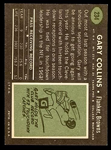 1969 Топпс # 234 Гари Колинс Cleveland Browns-FB (Футболна карта) в Ню Йорк/Mount Browns-FB Мериленд