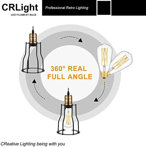 CRLight Led крушка на Едисон мощност 12 W 3000 До с регулируема яркост, Меко бяло сияние, което е равно на лампи с нажежаема