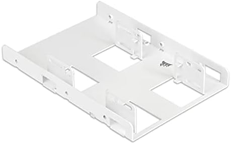 Скоба за закрепване на двойна SSD-памет Corsair (от 3,5 до 2,5 вътрешни отделения за дискове, лесна инсталация) Бял