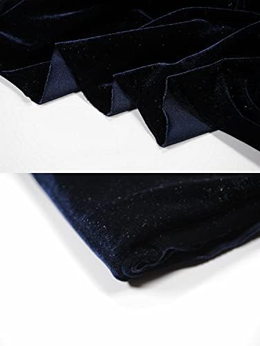 Широка 60-инчов кадифе плат от ликра с леко усещане на допир за костюми, облекла, бродирани и шиене на ярдам (черен 1 ярд)