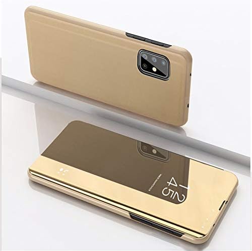MRSTERUS Калъф за телефон Galaxy A71 5G калъф Тънък Луксозен С прозрачно покритие, Огледално, устойчив на удари, със