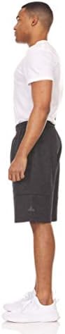 Спортен мек вълнен плат Свитшот Spalding Mens Performance Regular Fit с къс ръкав по вътрешния шев 10 инча