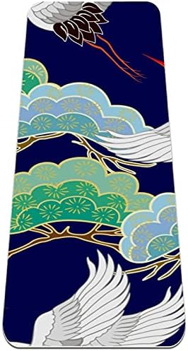 Siebzeh Традиционен китайски килимче за йога Crane Treev Премиум-клас, в екологично Чист гумена подложка за здраве и