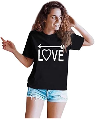 Женска Тениска Лято Есен Къс Ръкав 2023 Дрехи през Цялата Силует Памук Графична Блуза за Късна Закуска Риза за Дами 09