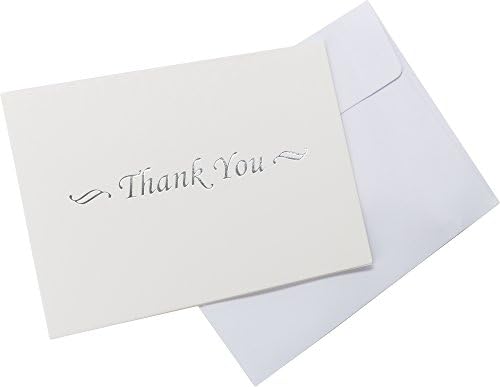 Simplicity Бели Благодарствени картички с Конвертами за всички поводи, 100 броя, от 4.5 W x 3,75В