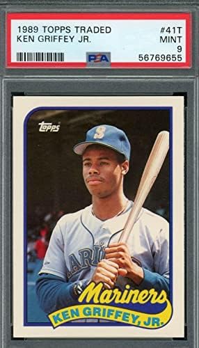 Кен Гриффи-младши 1989 Topps Търгувам бейзболна картичка начинаещ RC # 41T С оценка на PSA 9 - Бейзболни картички начинаещ