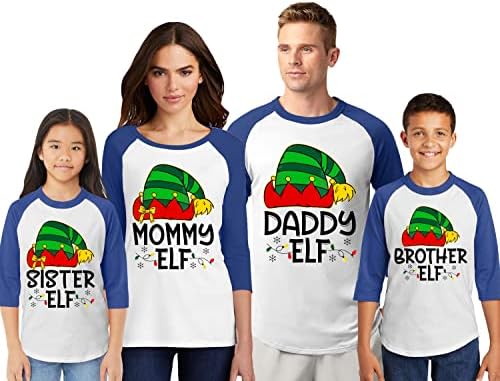 Коледен Елф Семейството На Татко, Мама, За Да Е Подходяща Семейна Риза С Ръкави Raglan