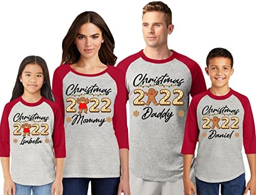 Коледа 2022, Любител На Пряничного Бисквитки, За Да Е Подходяща Семейна Риза С Ръкави Raglan