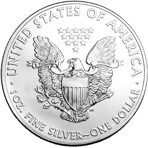2004 - Американски Сребърен Орел . 999 проба Сребро с Нашия сертификат за автентичност Долар, Без да се позовават на