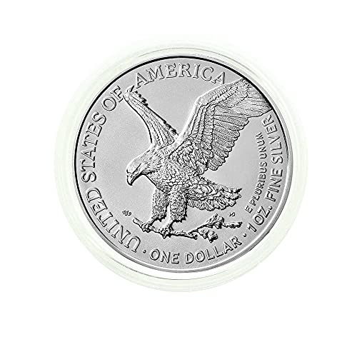 Американски сребърен Орел 2021 г. Тип 2. Сребро 999 проба от чисто сребро директно намаляване на Air Tite с нашия сертификат