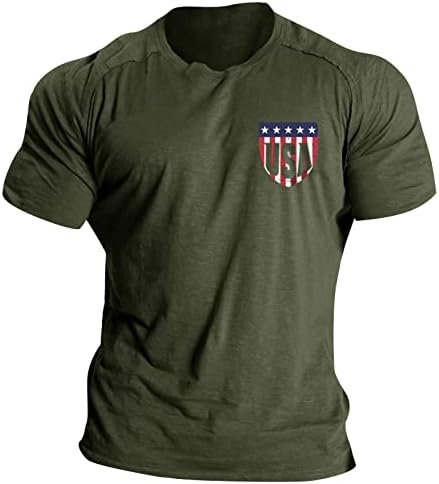 RUIRUILICO Патриотични Мъжки Тениски с Флага на Америка 2023, Летни Тениски с Къси Ръкави, Удобен Свободен Приятелка,