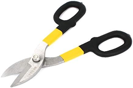 Нов Lon0167 Черен Жълт С Плъзгане дръжка Iron надежден ефективен Инструмент за рязане на листни ножици 8 (id: adb 85