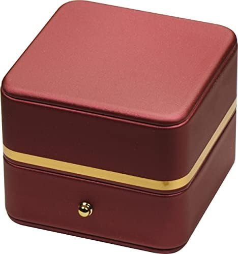 Бижутериен набор от The Jewellery Pak Червено-Лилав Цвят, Колие, Обеци, Подарък Кутия за бижута, Луксозен, Мек На Допир